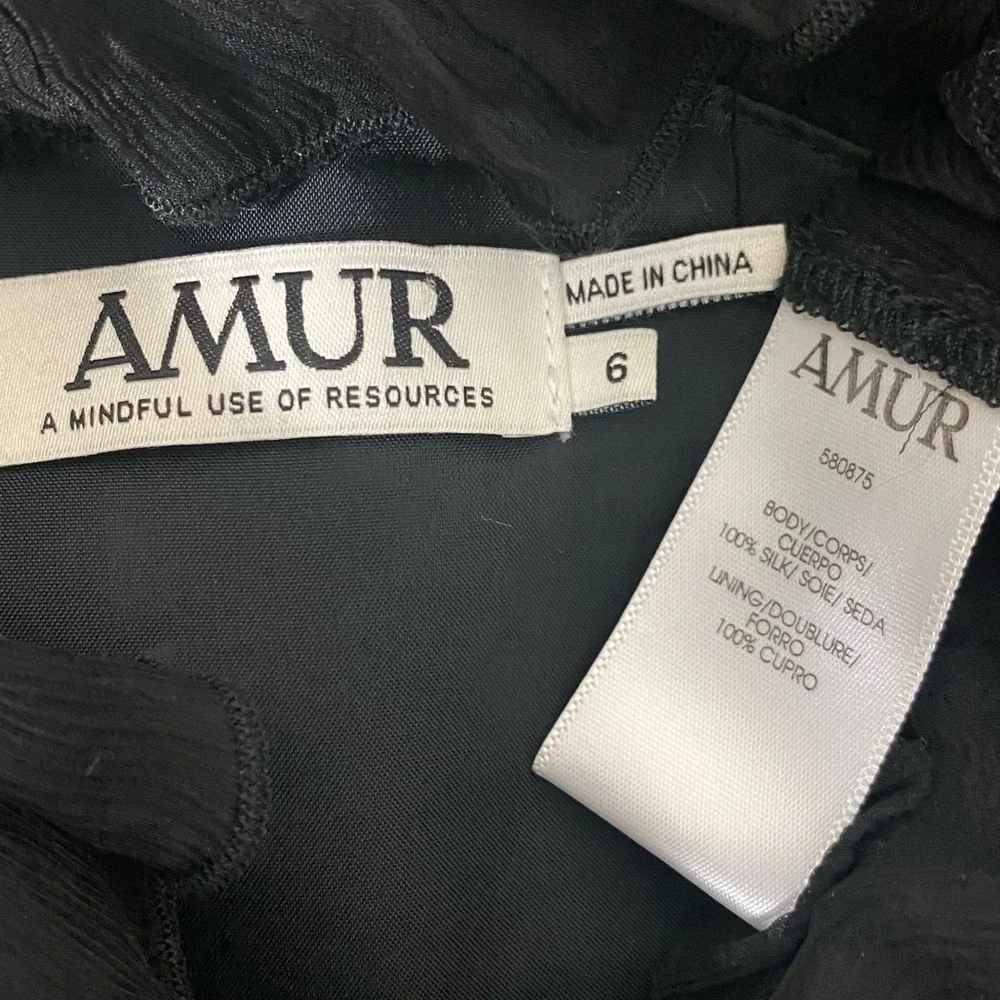 AMUR Harlow Black One-Shoulder Maxi Dress - Picture 12 of 16